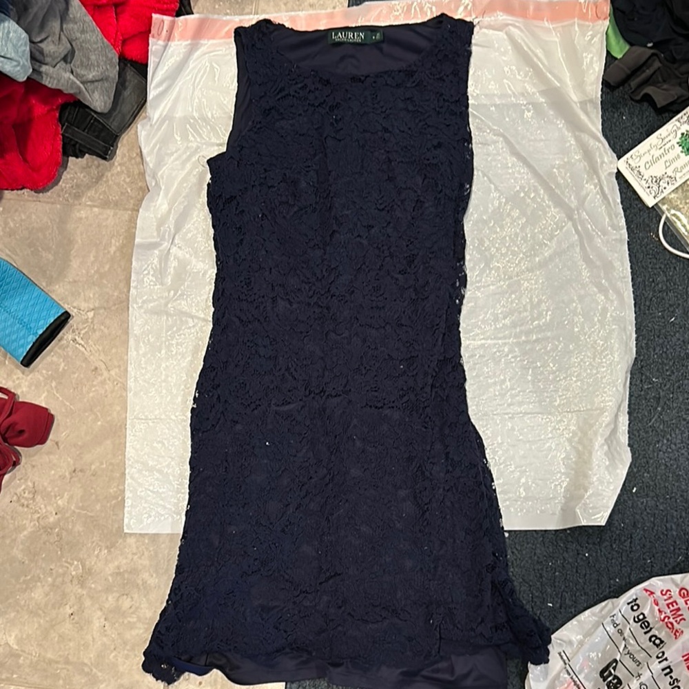 Ralph Lauren Midnight Blue Lace Mini Dress